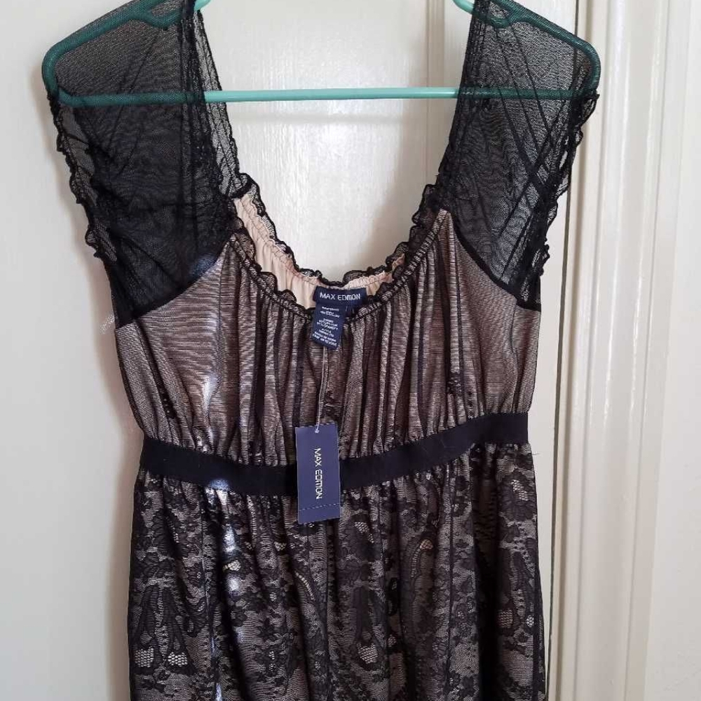 Black/nude top size L
